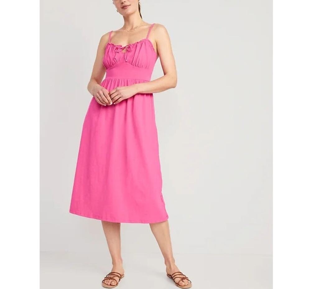 Old Navy Pink Midi Sundress